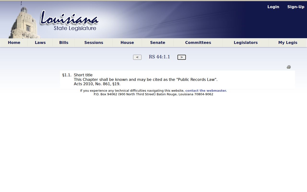 Madison Parish criminal court cases Louisiana Public Records Law