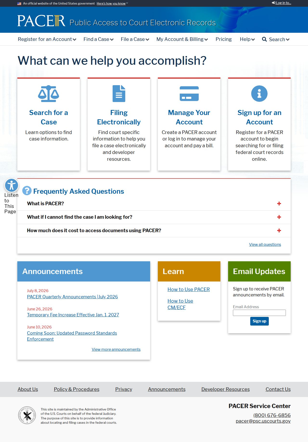 Madison Parish criminal court cases PACER federal record search