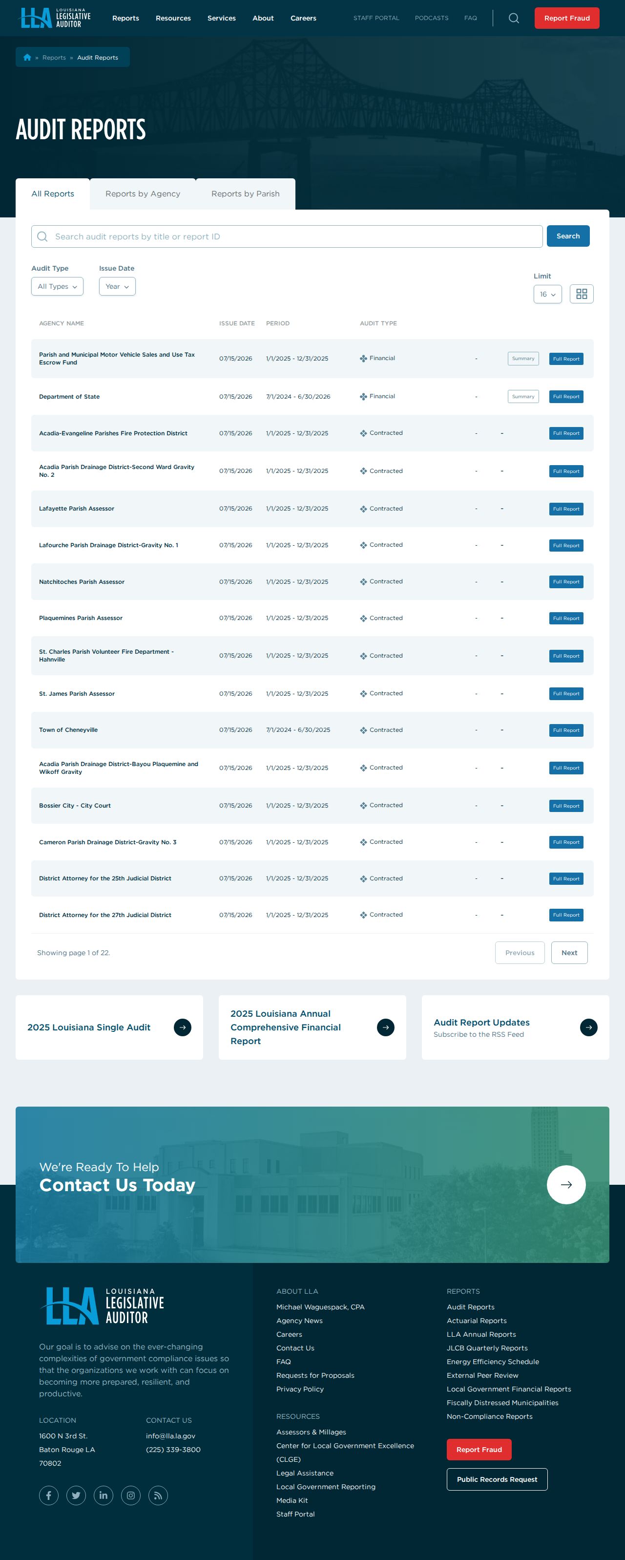 Tallulah criminal records and Louisiana Legislative Auditor reports